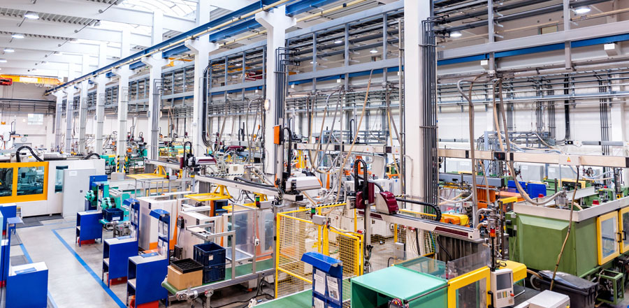 Interior of manufacturing plant